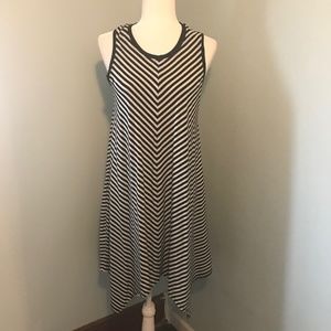 Mossimo size M striped asymmetrical tank dress